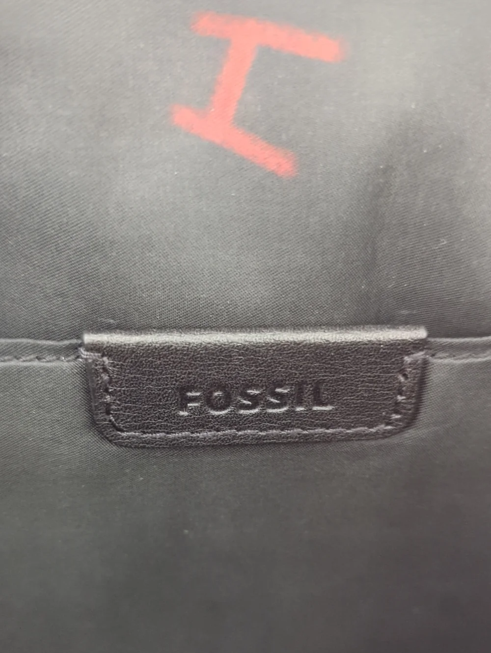 Fossil Black Leather Buckner Messenger Bag
